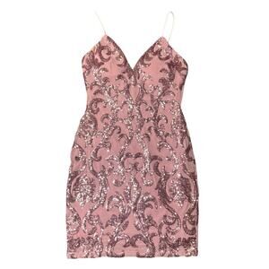 Windsor Pink Sequin Body Con Mini Dress Size Medium NWOT